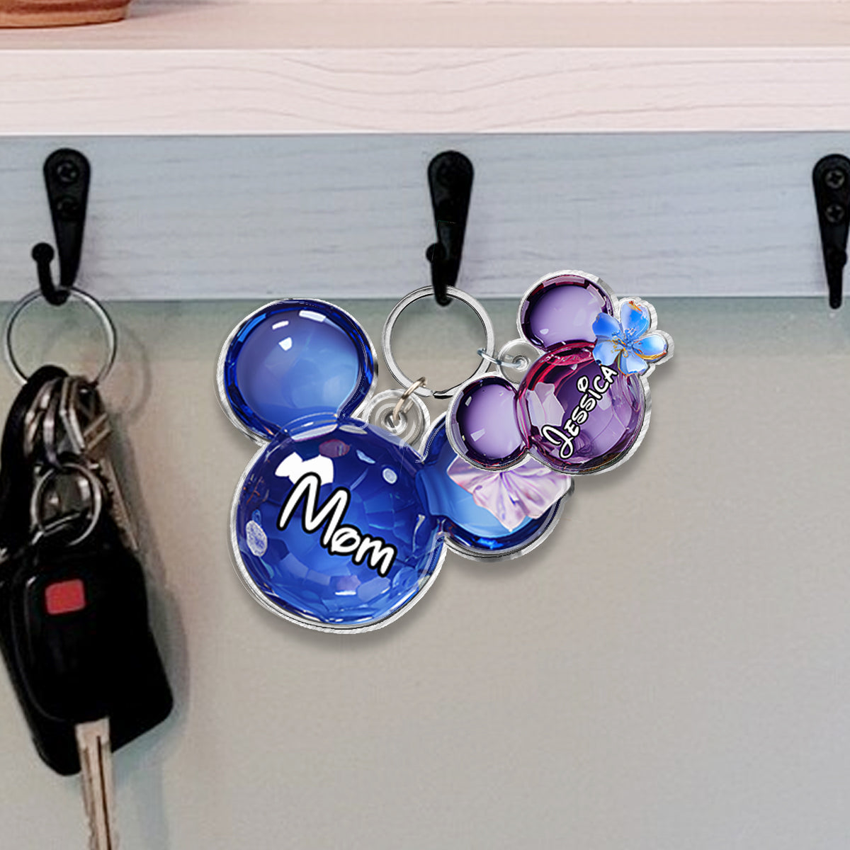 Magical Moments - Personalized Mouse Keychain with Charms