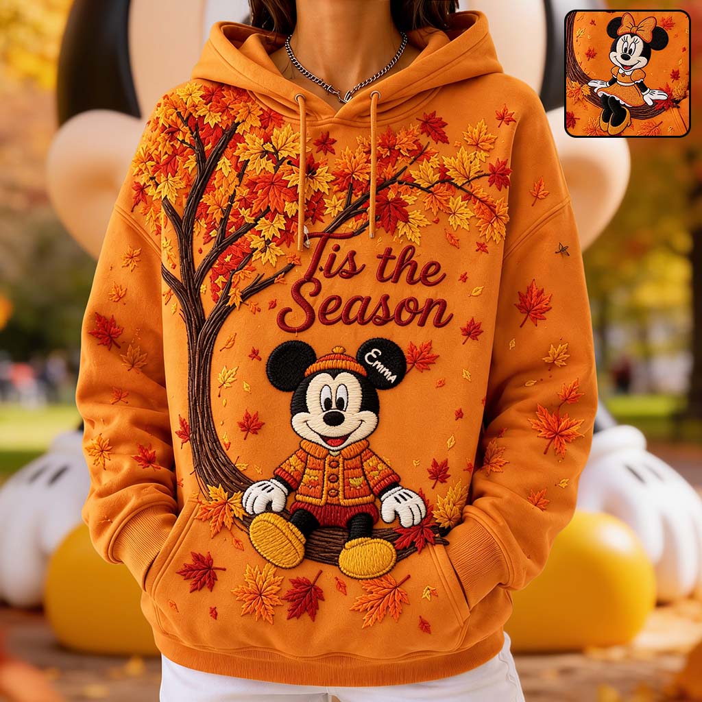 Cute Cartoon Mouse Autumn - Personalized Mouse All Over Shirt