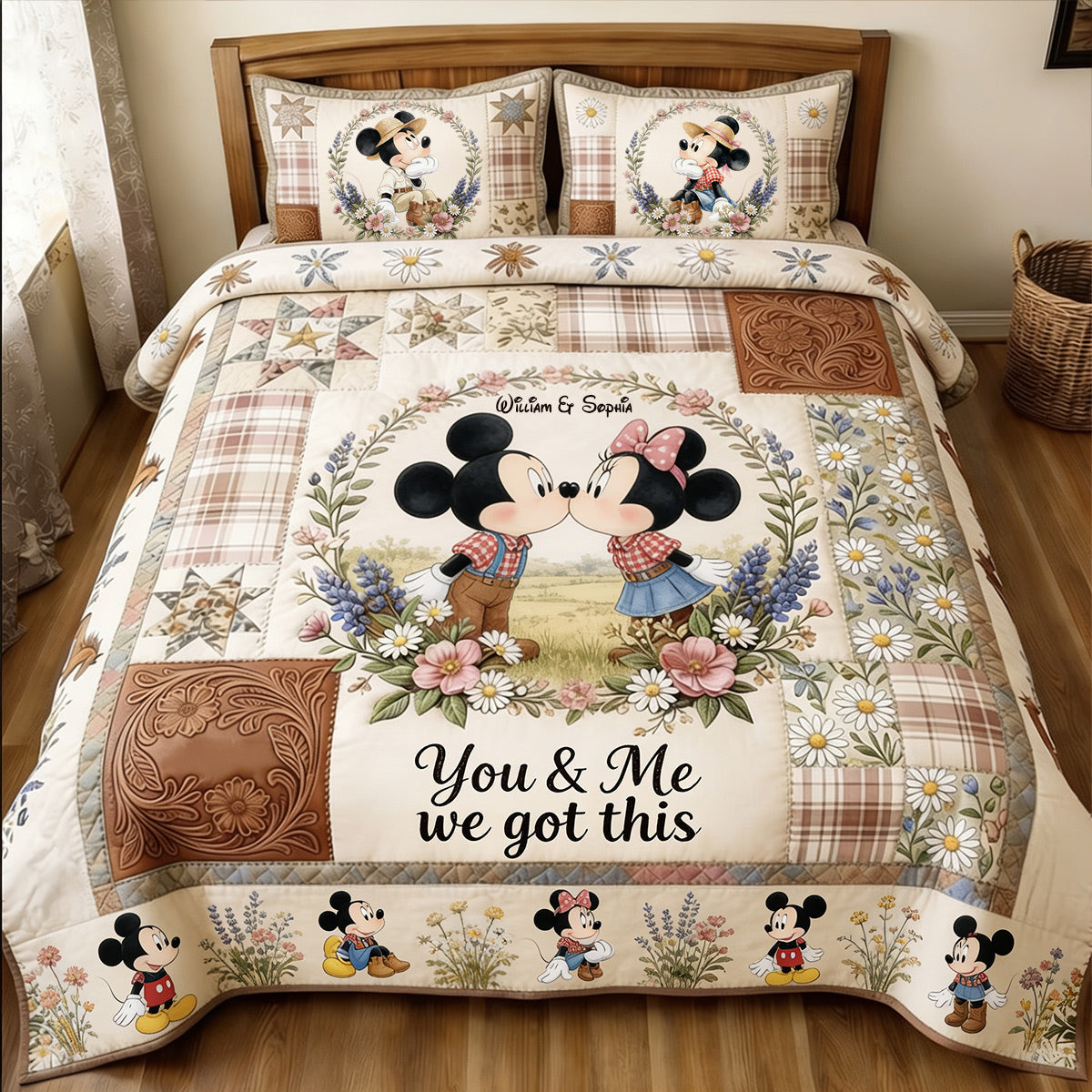You & Me We Got This - Personalized Mouse Quilt Set