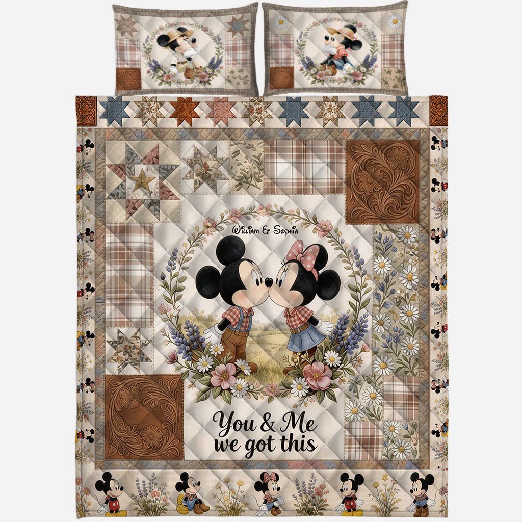 You & Me We Got This - Personalized Mouse Quilt Set