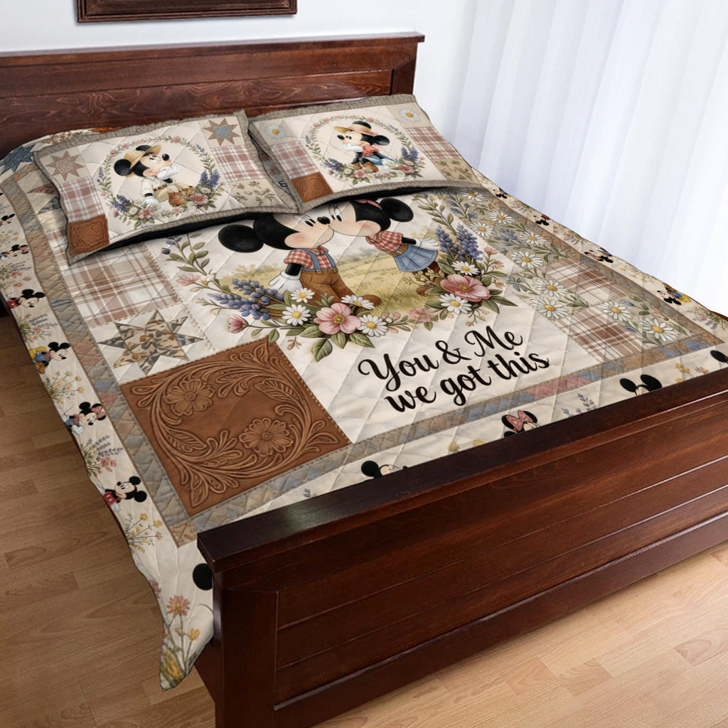 You & Me We Got This - Personalized Mouse Quilt Set