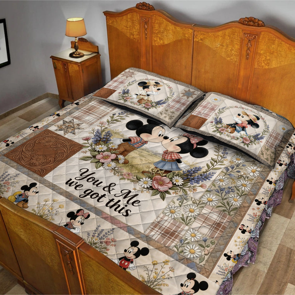 You & Me We Got This - Personalized Mouse Quilt Set