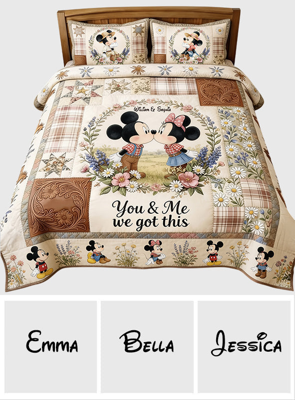 You & Me We Got This - Personalized Mouse Quilt Set
