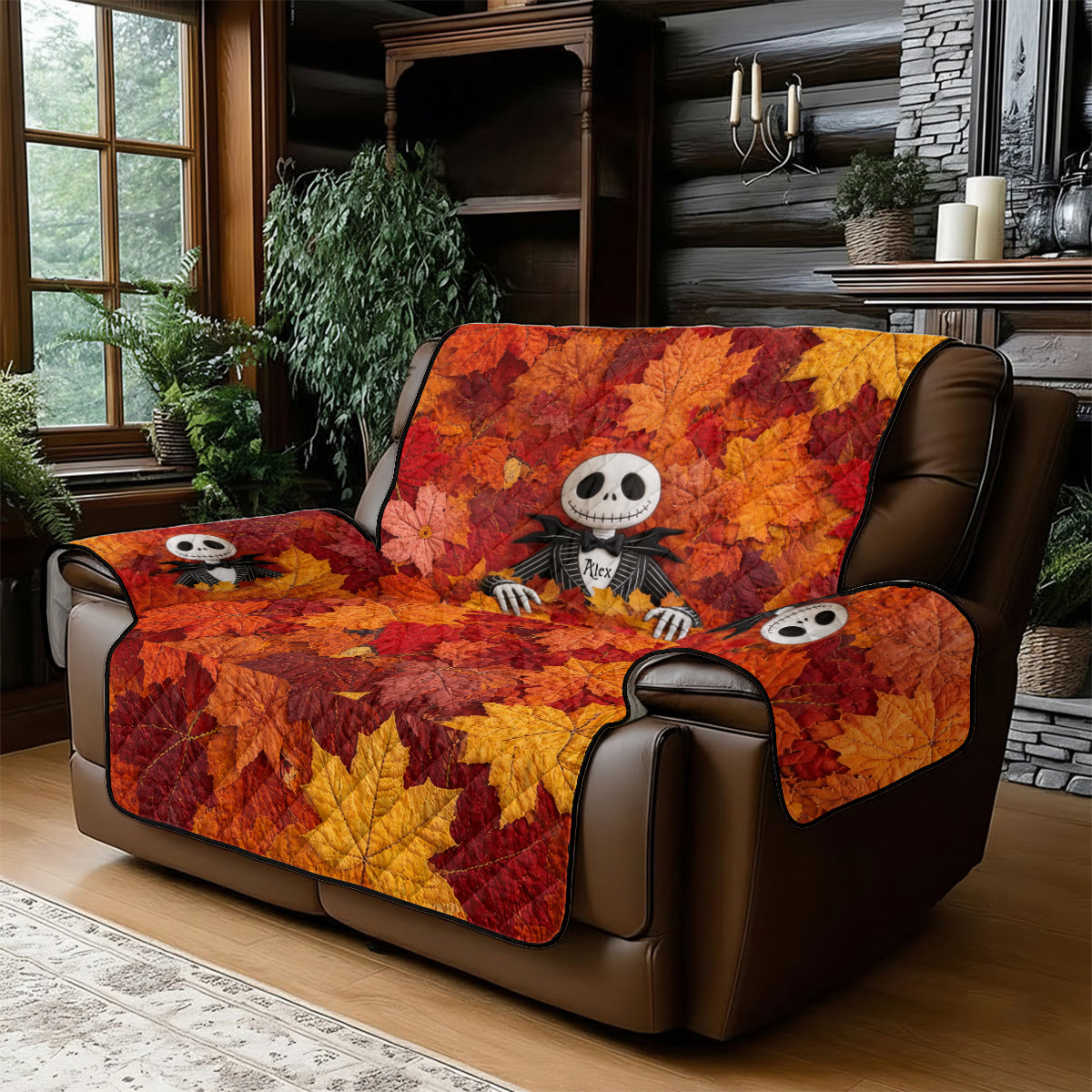 Hello Fall - Personalized Nightmare Quilted Sofa/Couch Cover