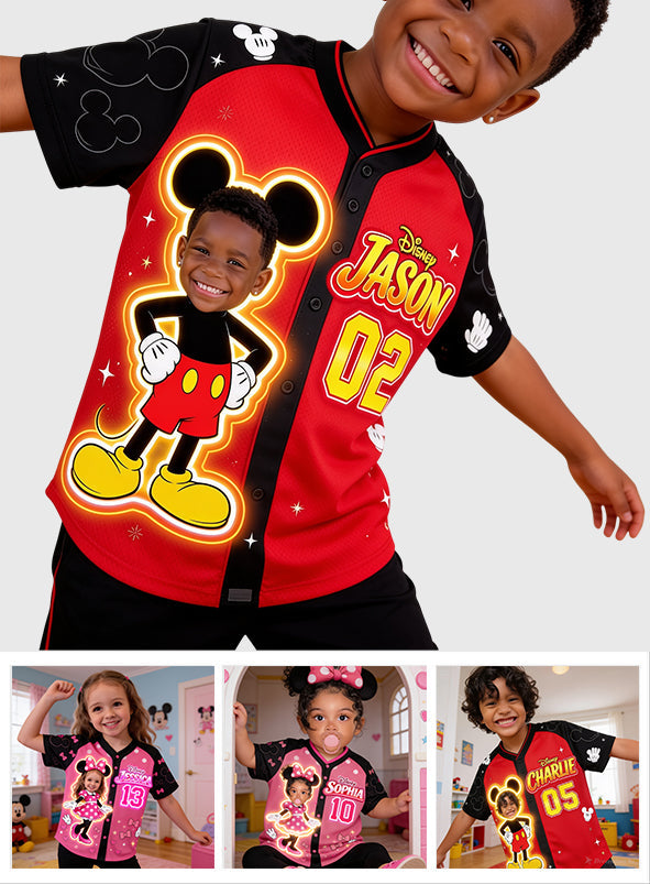 Magical Friends - Personalized Mouse Baseball Jersey