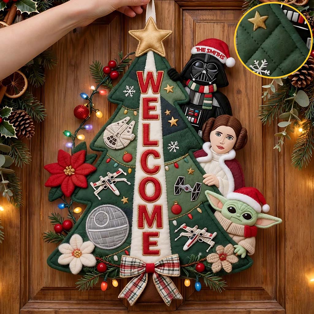 May The Magic Be With You - Personalized The Force Quilted Door Hanger