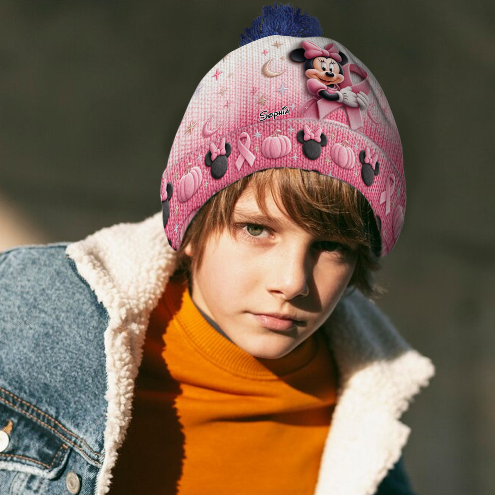 Fight Like A Girl - Personalized Breast Cancer Awareness Beanie Hat