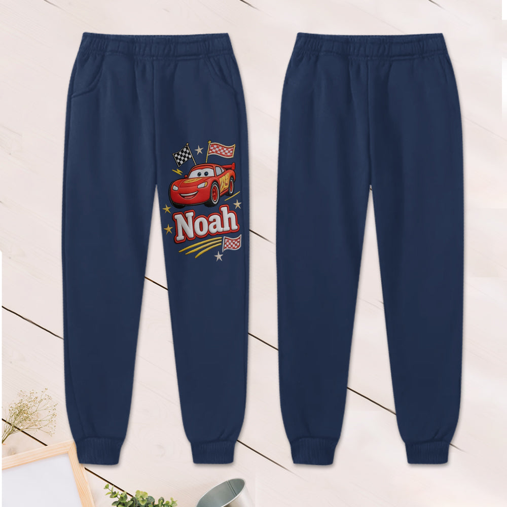 Little Racer - Personalized Racing Lover Kid Hoodie & Kid Jogger Sweatpants