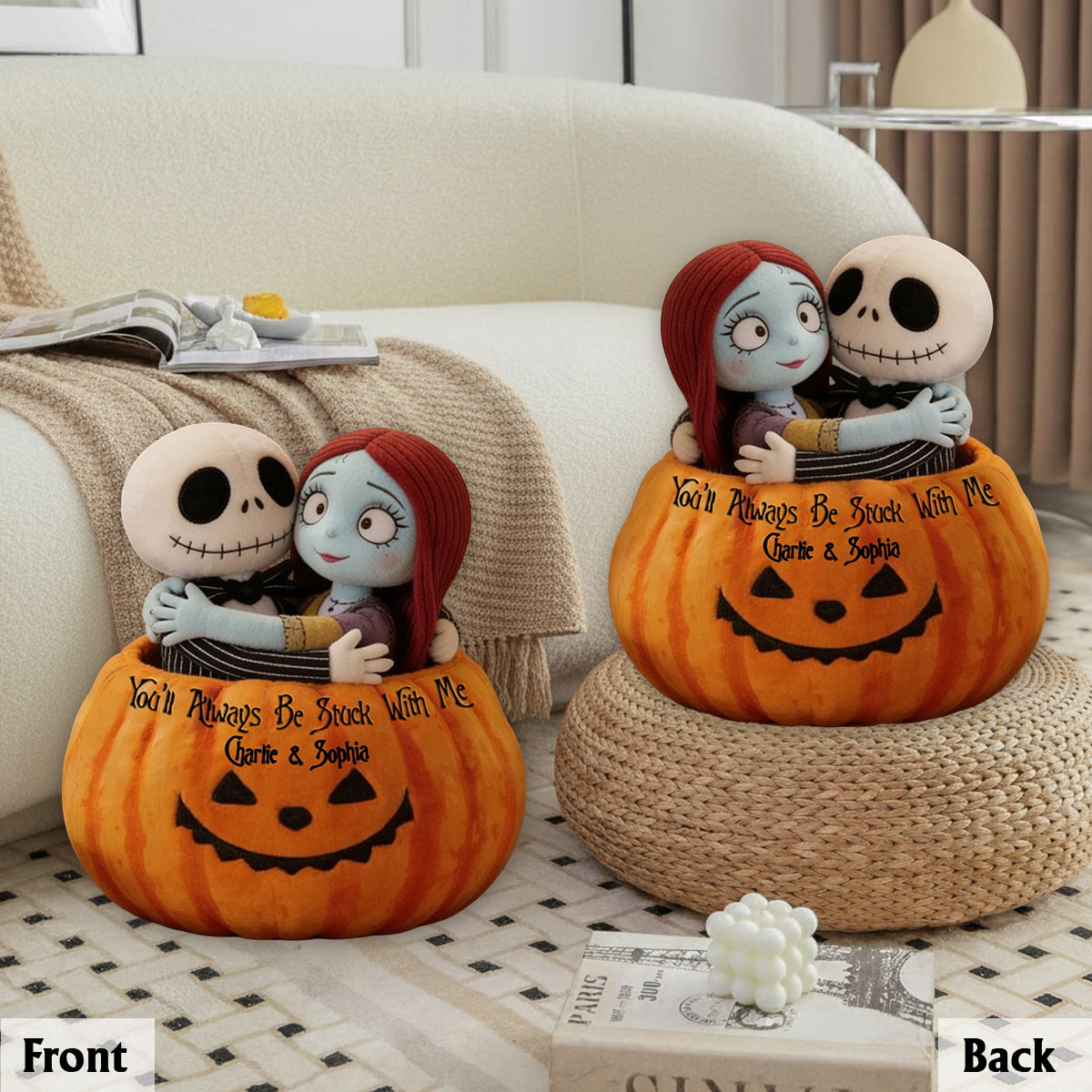Nightmare Couple Fans Gift - Personalized Nightmare Premium Faux Fur Pillow