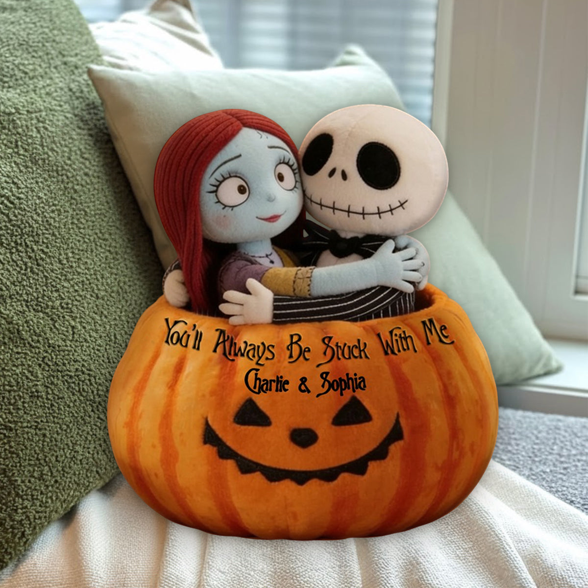 Nightmare Couple Fans Gift - Personalized Nightmare Premium Faux Fur Pillow