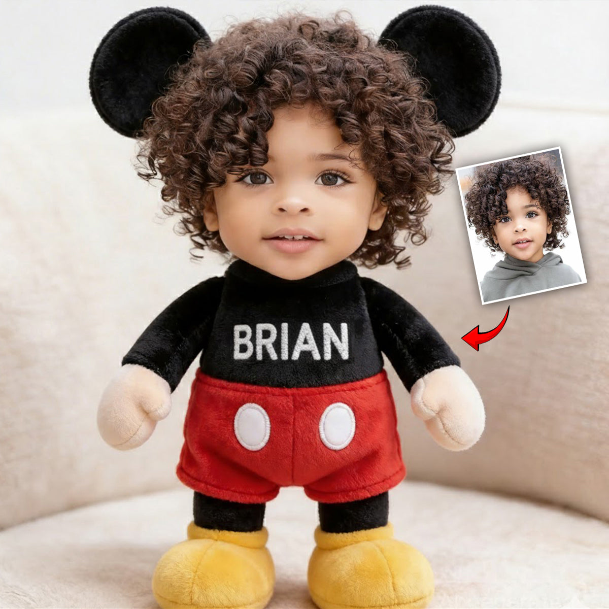 Custom Any Photo - Personalized Kid Premium Faux Fur Pillow