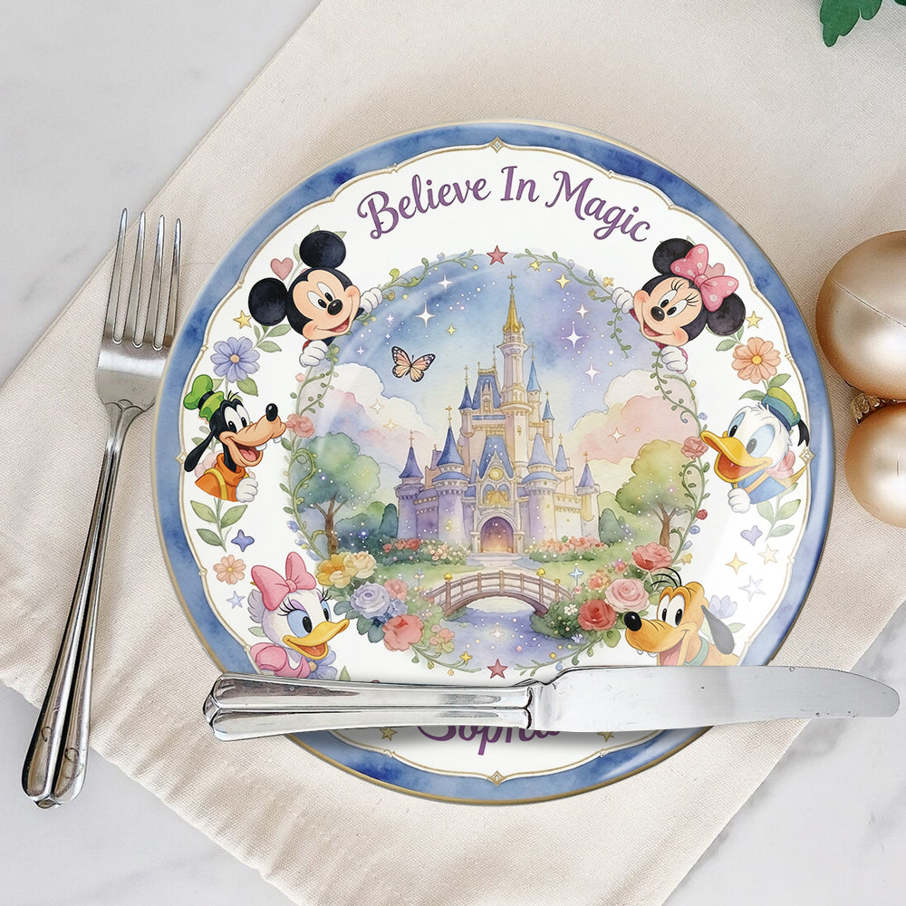 Magical Castle - Personalized Mouse Ceramic Round Plate