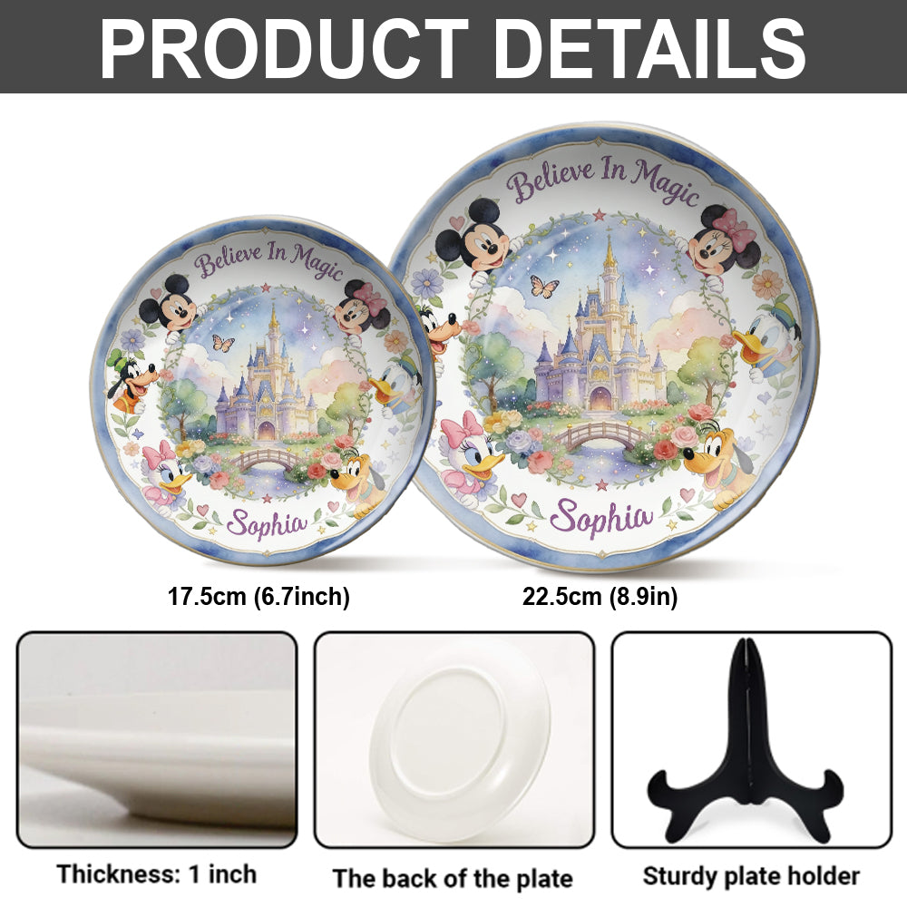 Magical Castle - Personalized Mouse Ceramic Round Plate