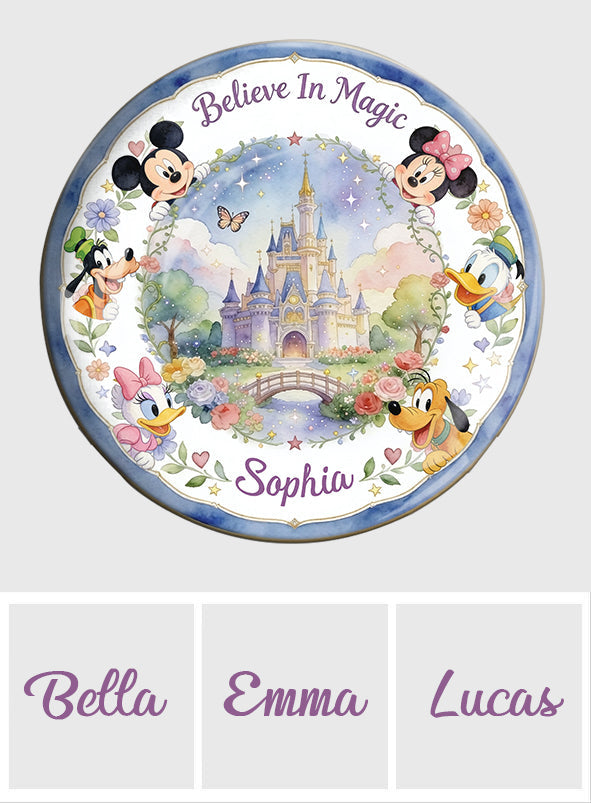 Magical Castle - Personalized Mouse Ceramic Round Plate