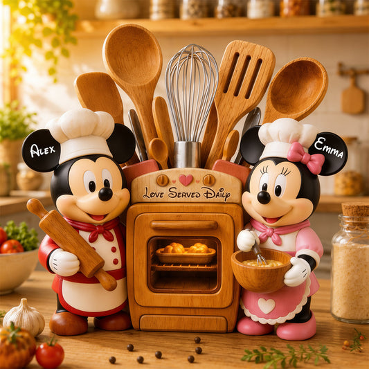 Cartoon Mouse - Personalized Baking Wooden Desk Organizer