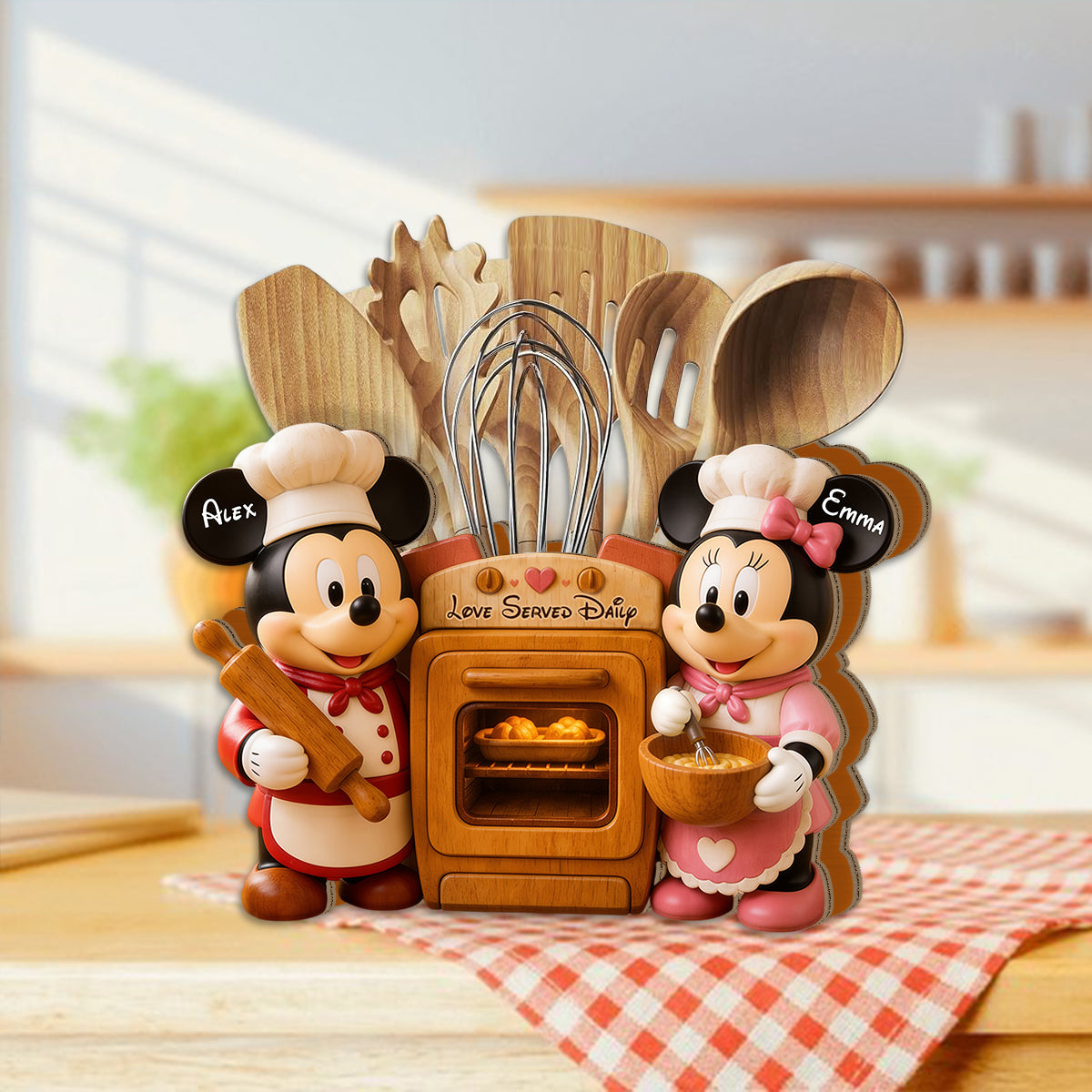 Cartoon Mouse - Personalized Baking Wooden Desk Organizer