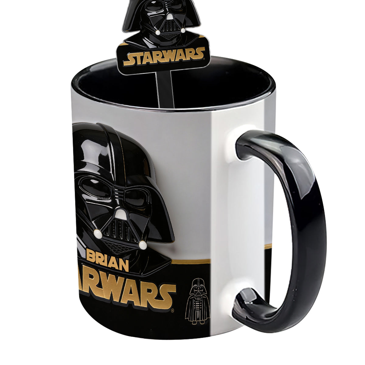 Join The Dark Side - Personalized The Force Set Accent Mug with Acrylic Stirrers