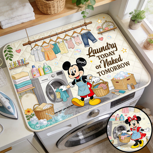Funny Mouse Washing Machine & Dryer Top Protector Pad - Personalized Mouse Doormat