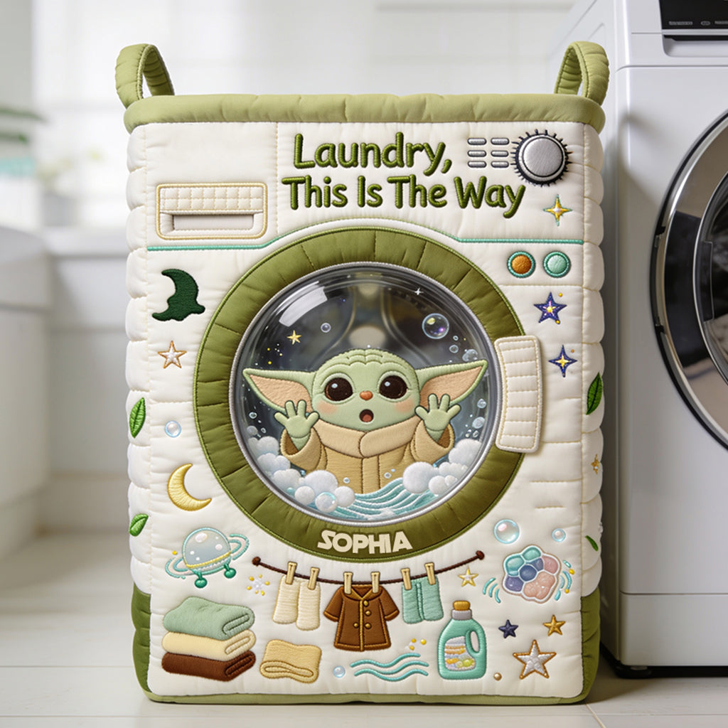 This Is The Way Cute Green Baby - Personalized The Force Storage Basket
