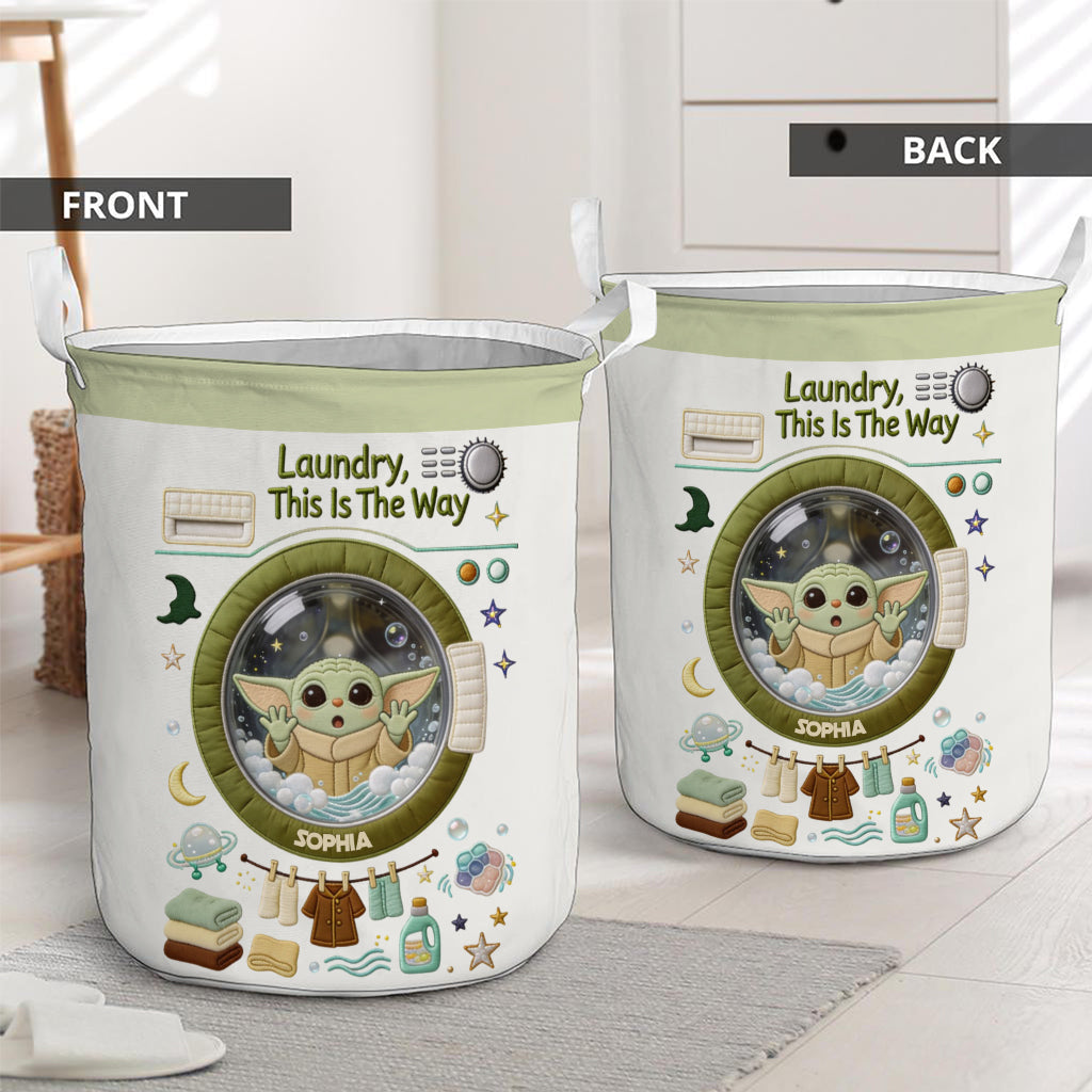This Is The Way Cute Green Baby - Personalized The Force Storage Basket