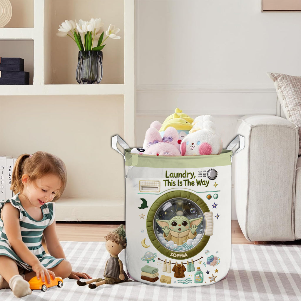 This Is The Way Cute Green Baby - Personalized The Force Storage Basket