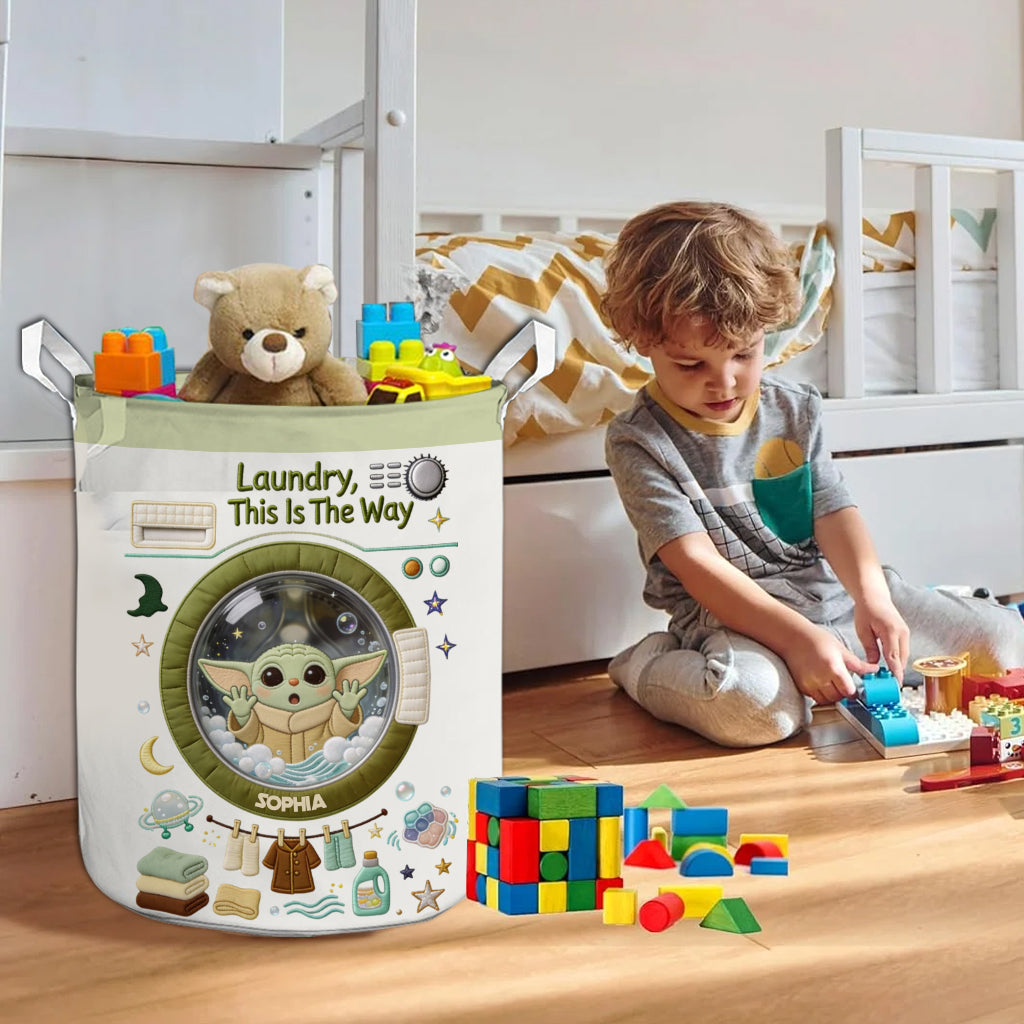 This Is The Way Cute Green Baby - Personalized The Force Storage Basket
