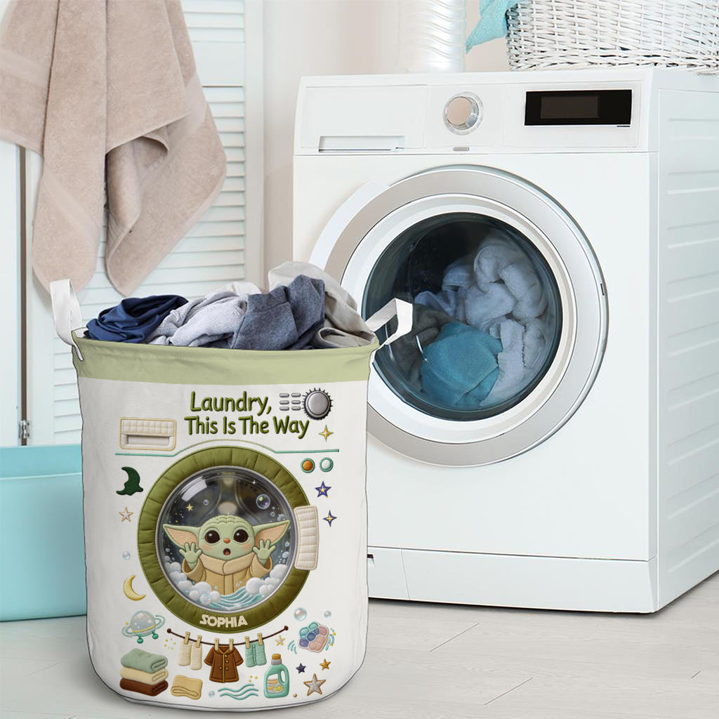 This Is The Way Cute Green Baby - Personalized The Force Storage Basket
