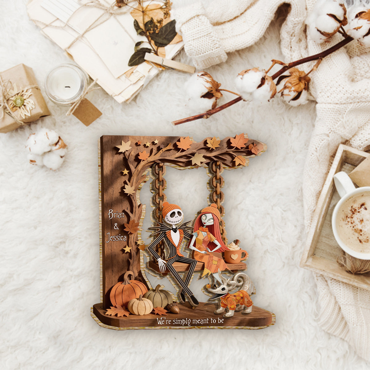 Nightmare Christmas Fans Gift - Personalized Nightmare 2 Layered Wood Sign / Wood Plaque