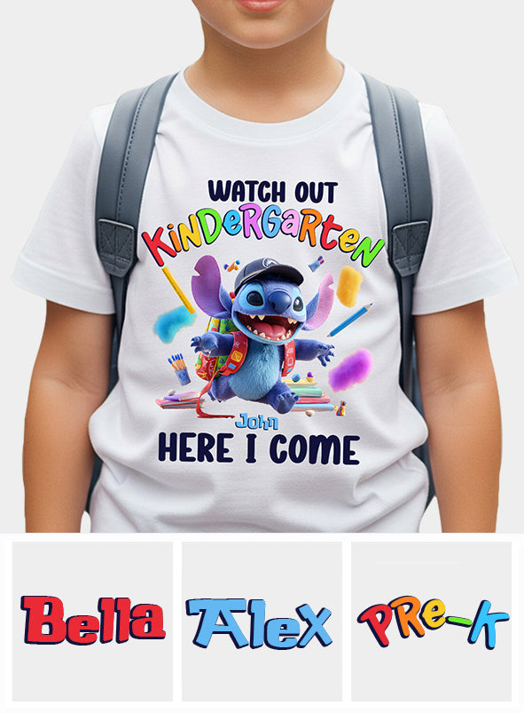 Watch Out Kindergarten Here I Come - Personalized Kid T-shirt And Hoodie