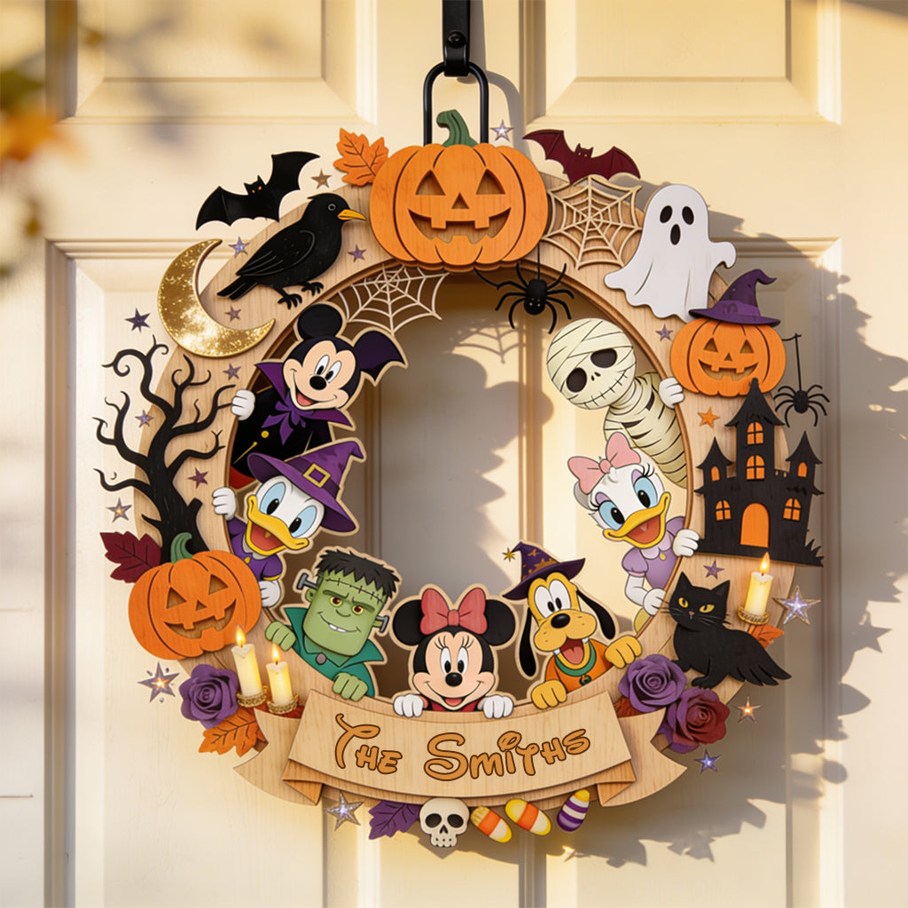 Happy Halloween - Personalized Mouse Custom Shaped Wood Sign