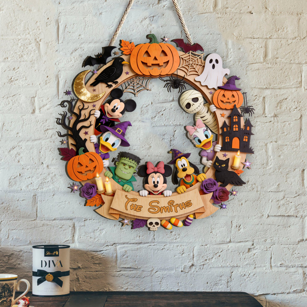 Happy Halloween - Personalized Mouse Custom Shaped Wood Sign