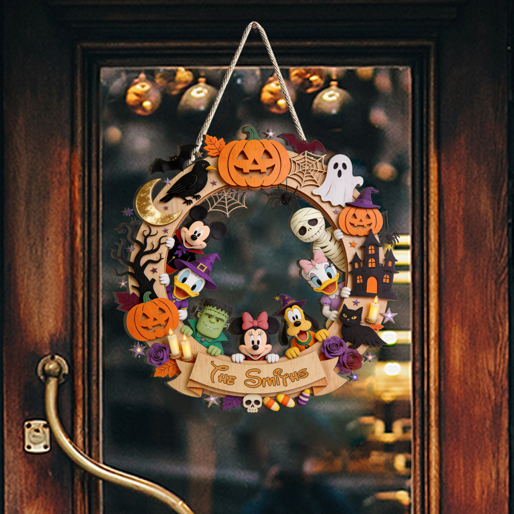 Happy Halloween - Personalized Mouse Custom Shaped Wood Sign