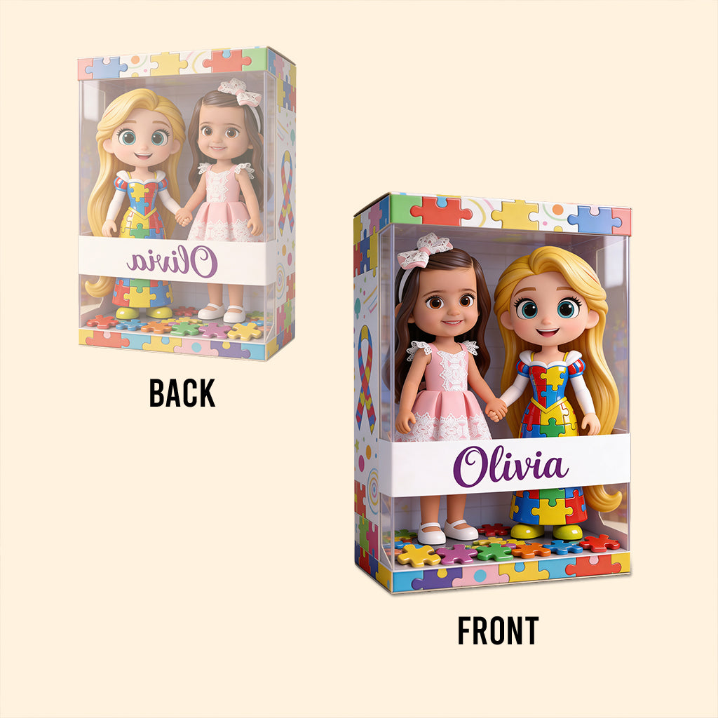Autism Princess Doll - Personalized Autism Awareness Custom Shaped Acrylic Plaque