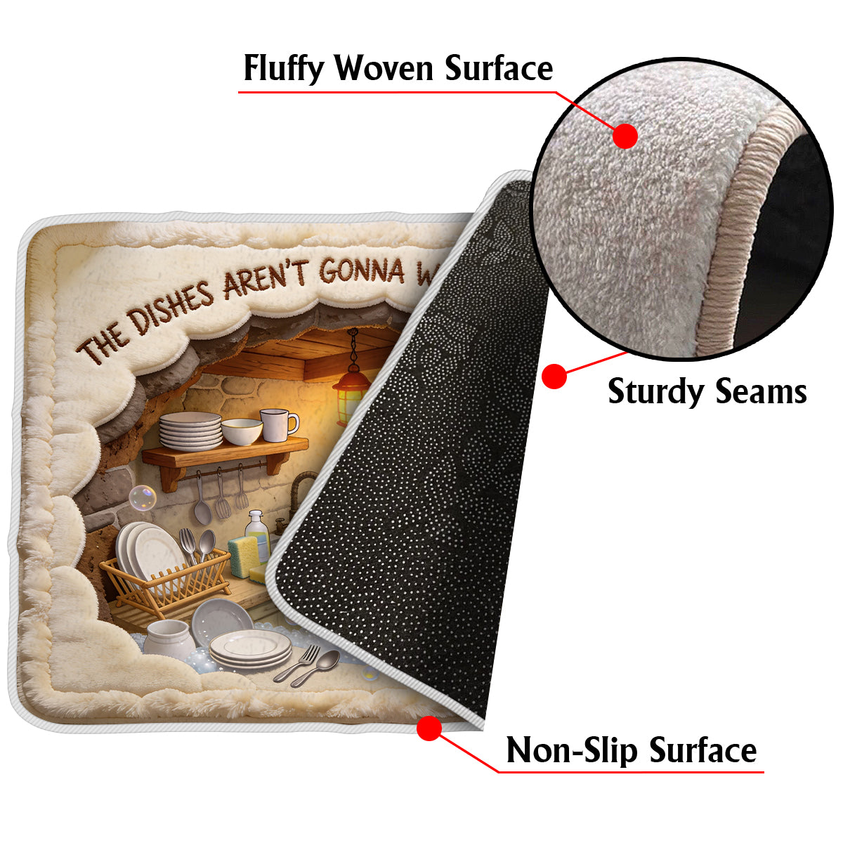 Someone's Always Helping - Personalized Mouse Non-Slip Tufted Rug