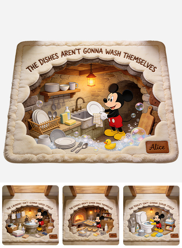 Someone's Always Helping - Personalized Mouse Non-Slip Tufted Rug