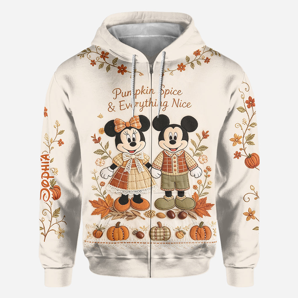 Cartoon Mouse Autumn Vibes - Personalized Mouse All Over Shirt