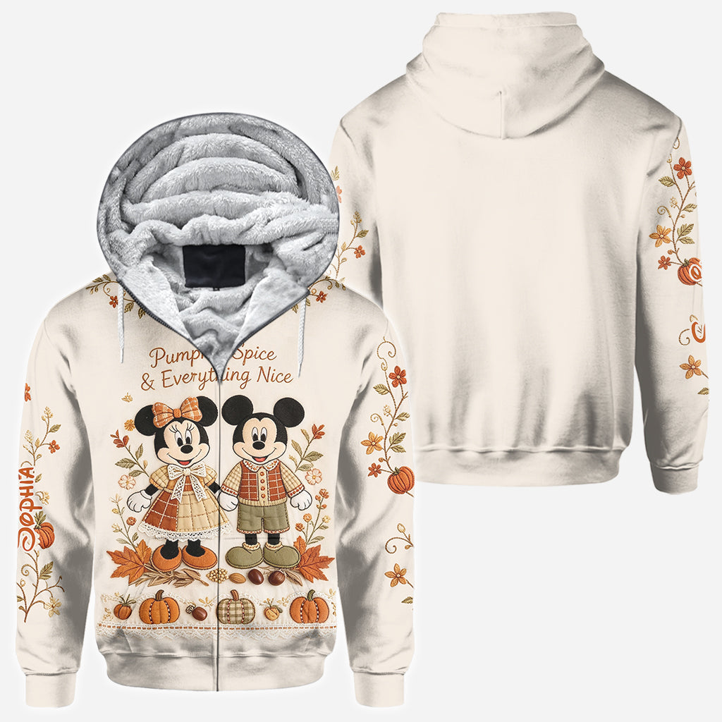 Cartoon Mouse Autumn Vibes - Personalized Mouse All Over Shirt