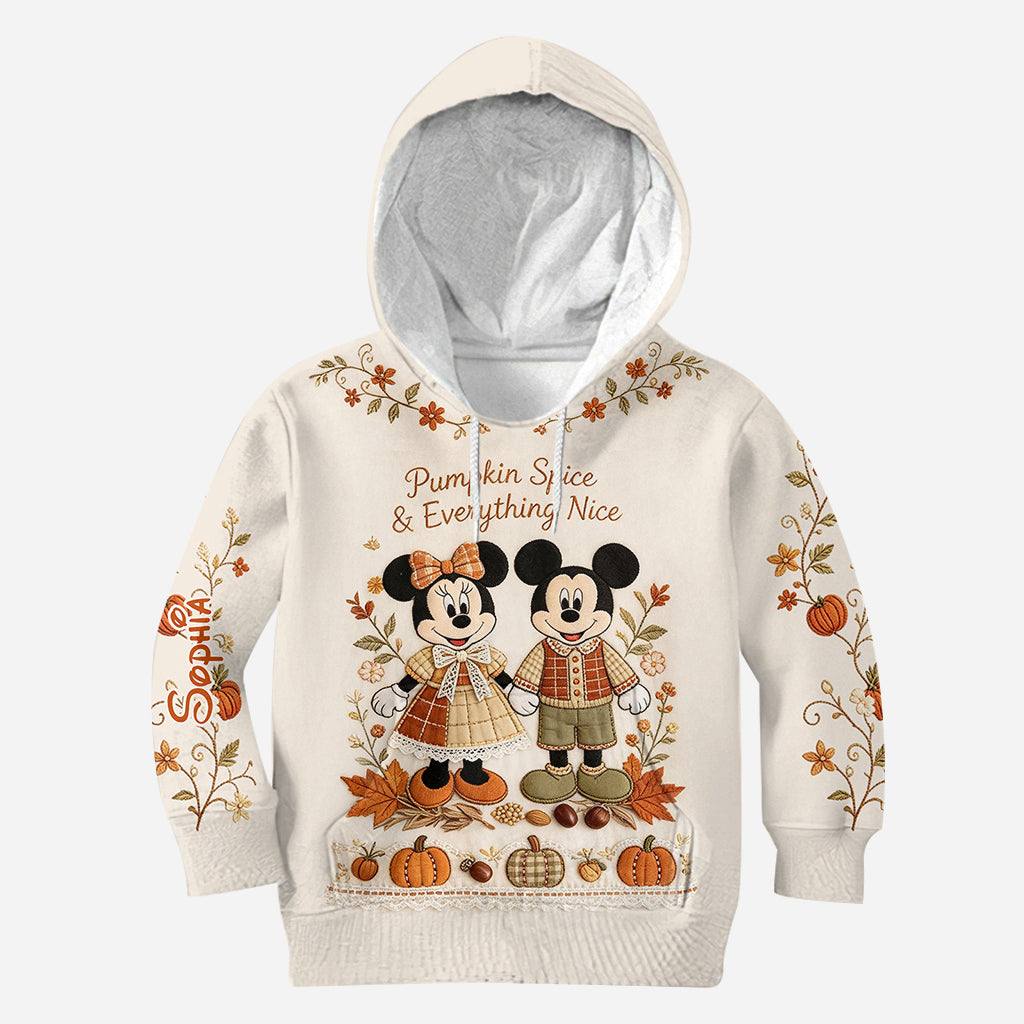 Cartoon Mouse Autumn Vibes - Personalized Mouse All Over Shirt