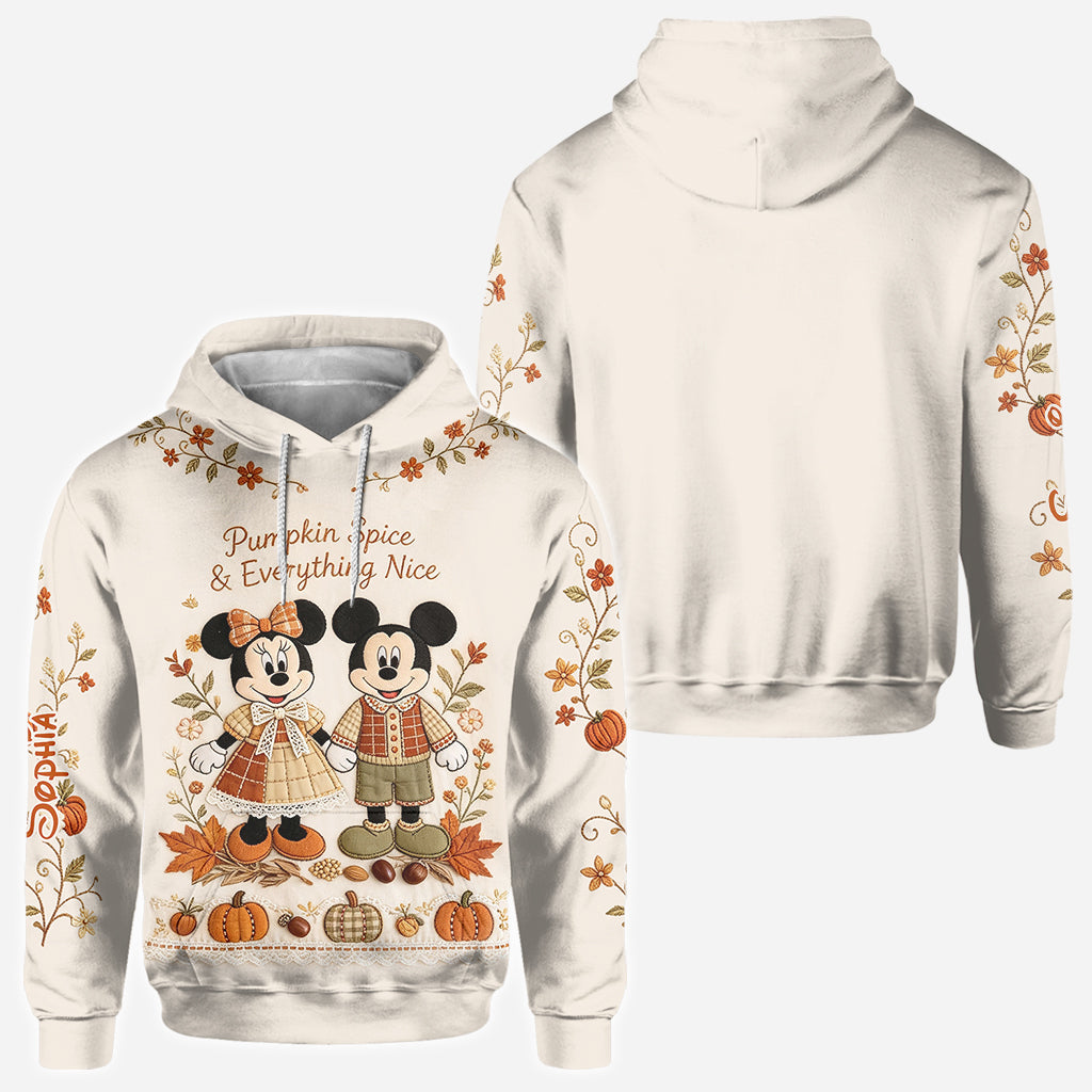 Cartoon Mouse Autumn Vibes - Personalized Mouse All Over Shirt