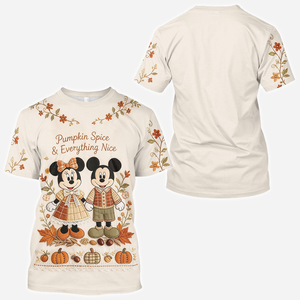 Cartoon Mouse Autumn Vibes - Personalized Mouse All Over Shirt
