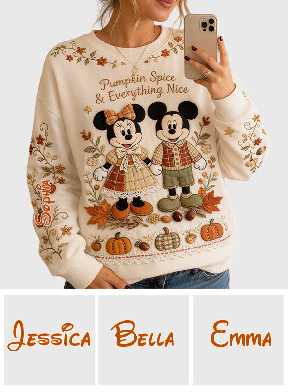 Cartoon Mouse Autumn Vibes - Personalized Mouse All Over Shirt