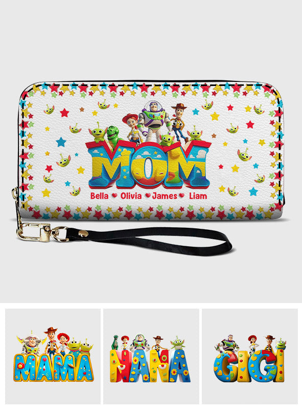 Mom Story - Personalized Leather Long Wallet
