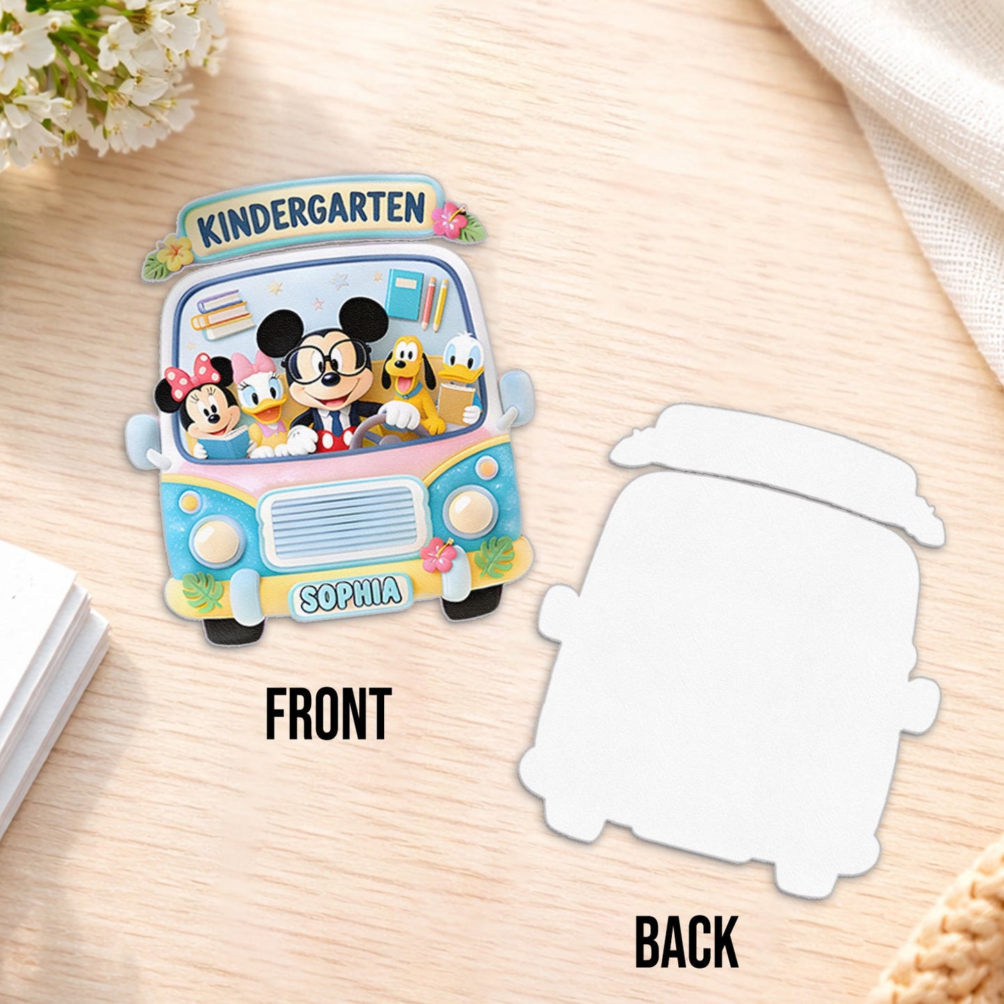 Back To School Gift - Personalized Kid Changeable Leather Patch Backpack