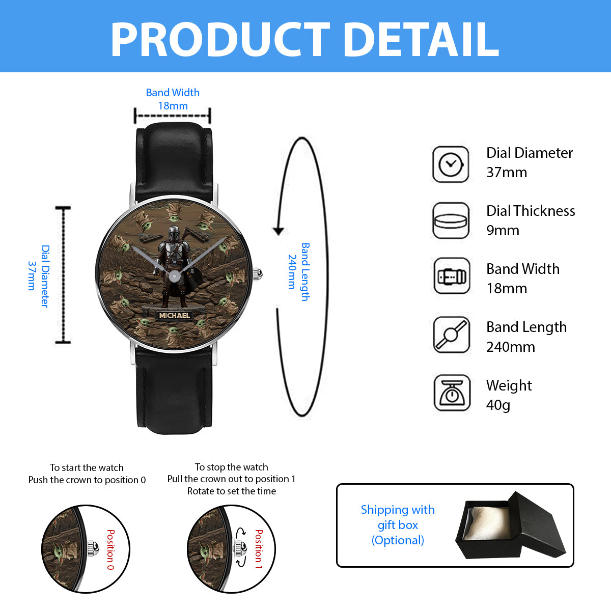 The Best In The Galaxy - Personalized The Force Hand Watch