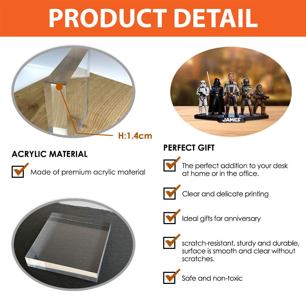 Custom Any Photo The Force - Personalized The Force Custom Shaped Acrylic Plaque