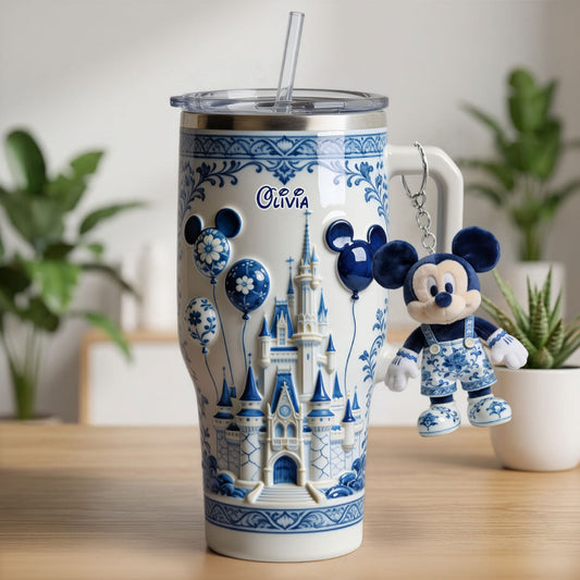 The Magical Castle - Personalized Dream Trip Tumbler With Plush Charm