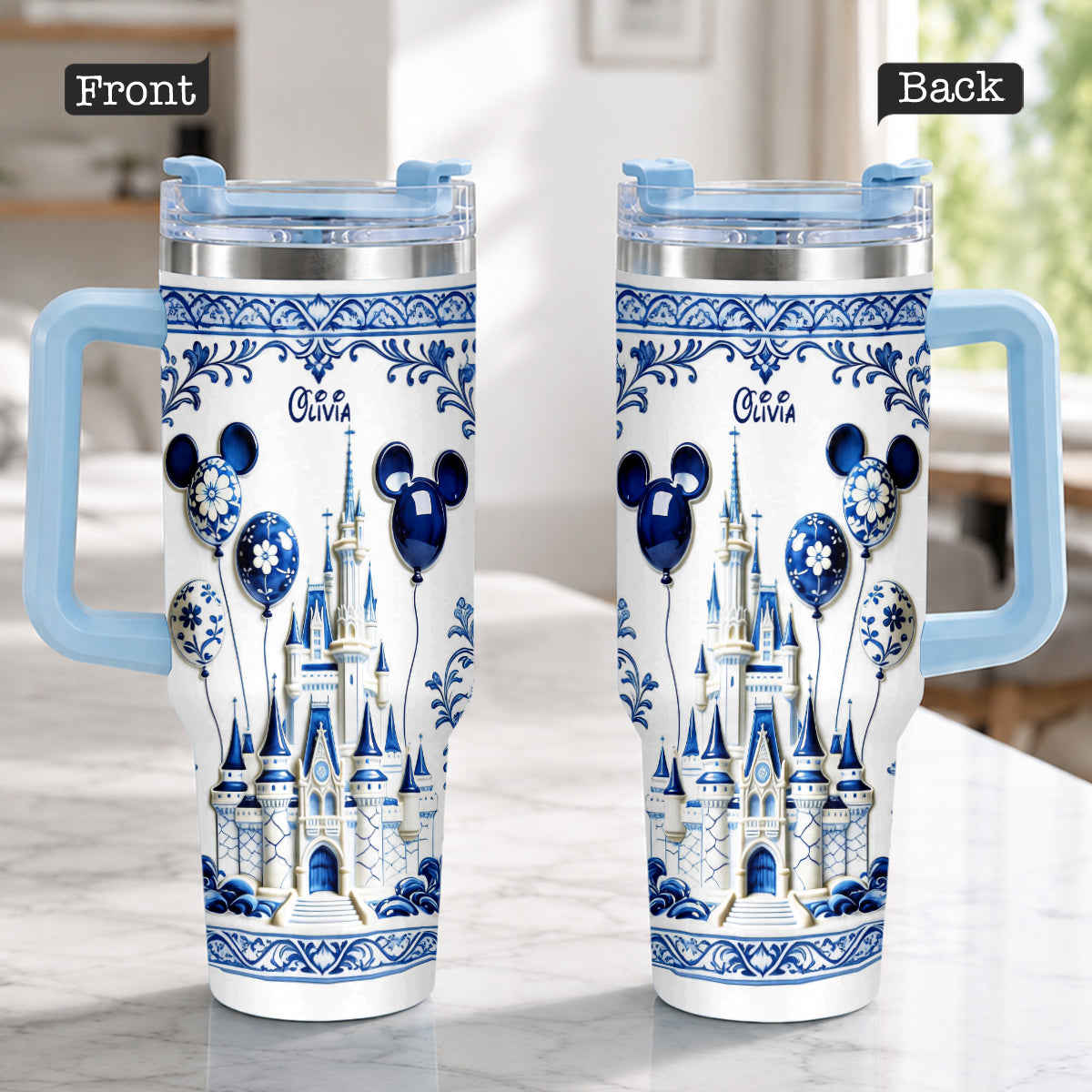 The Magical Castle - Personalized Dream Trip Tumbler With Plush Charm