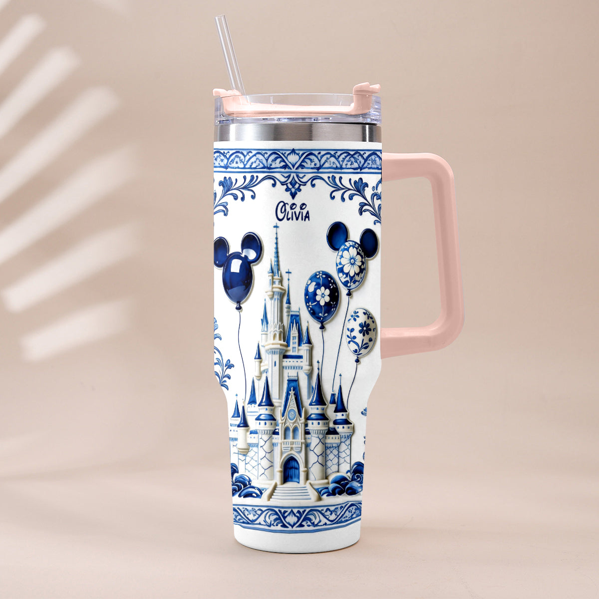 The Magical Castle - Personalized Dream Trip Tumbler With Plush Charm