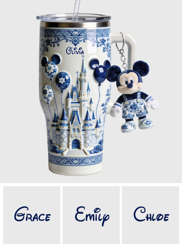 The Magical Castle - Personalized Dream Trip Tumbler With Plush Charm
