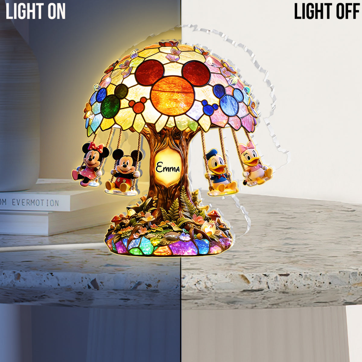 Cartoon Magical Mouse - Personalized Mouse Acrylic LED Night Light